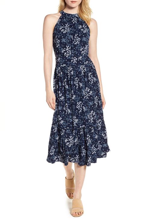 michael kors scattered blossom midi dress|Women's Michael Kors Collection Midi Dresses.